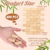 Burbell 400 Pcs Miniature Dollhouse Flooring on 1: 12 Scale Mini Wooden Dollhouse Floor Boards Geometric Bamboo Doll House Furniture Wood Mini Floor Boards for Model Accessories