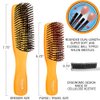 Giorgio GIO1 Gentle Hair Brush Dresser Size. Wet & Dry Pro Hair Brush Detangler. Soft for Sensitive Scalp. Good For Men Women & Kids All hair lengths. Durable and Anti-Static. (Set, Orange)
