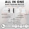 MILK & WATER All in One Baby Bottle & Baby Formula Dispenser On The Go, 5oz - Keeps Water Warm & Formula Fresh - Baby Formula Mixing Bottle with Anti Colic Nipple - Leak-Proof - 3+ Months (White)