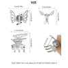 Wecoe 30pcs Small Butterfly Hair Clips Mini Claw Clips Cute Silver Hair Clips Metal Decorative Tiny Hair Clips Halloween Hair Accessories Women Gift