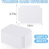 120 Pcs Trading Card Dividers Card Sorting Tray White Card Separators with Tabs Blank Card Box Card Divider Cards for Sports Games, 2.71 x 3.8 Inches Fit for MTG TCG Sports Cards Card Games