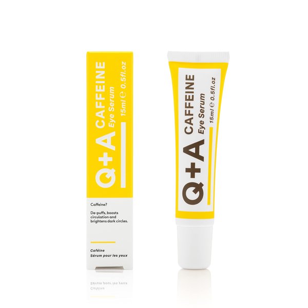 Q+A Caffeine Eye Serum. An eye serum to boost circulation and de-puff the under eye area. 15ml/0.5fl.oz