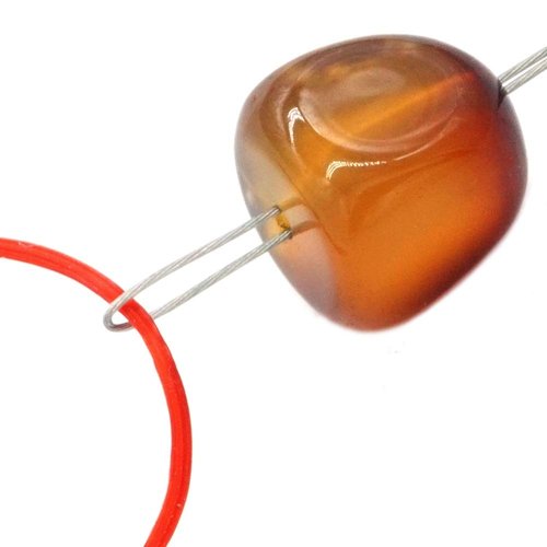 FoRapid 0.3mmx20cm Steel Wire Flexible Durable Collapsible Big Eye Embroidery Beading Needles Easy Threading Sewing Needles Open End for Any Thread Size Jewelry Making 10cm/4in(Folded Length) 10 pcs