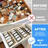 Clear Acrylic Spice Drawer Organizer, 4 Tier- 1 Set Seasoning Jars Drawers Insert, Kitchen Spice Rack Tray for Drawer/Countertop (Jars not included)