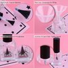 GTHER 6PCS 15ML Empty Nail Polish Glass Bottles with Brush Cap & Funnel & Mixing Balls for Nail Art