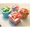 Novel Box® Cardboard Jewelry Ring Gift Boxes with Rosebug Bows in Assorted Colors 1.8X1.5X1.8 (Pack of 12) + NB Cleaning Cloth