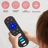 ERSIHUA 2-Pack Baby Teething Toys-TV Remote Control Shape Silicone Infants Teething Toys for Babies 0-18 Months,BPA-Free (2packs-Black)
