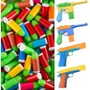 50 PCS Colt Toy Gun Pistol Revolver Replacement Rubber Bullets Ammo Refill Pack - Rubber Tip Glow in the Dark Toy Gun Bullets Mixed Color, Compatible with M1911 Toy Gun, C96 Toy Gun and 45 ACP Toy Gun
