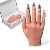 Professional Silicone Practice Hand for Acrylic Nails by Nail Nobility - Full Poseable Hand for Practicing Nail Art, Acrylic, Gel Techniques by Nail Techs Artists - Flexible, Reusable, Realistic