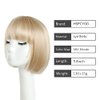 HSPCYGG Bob Wigs Short Daily Blonde Wig with Bangs 10" Straight Synthetic Halloween Costume Cosplay Wigs for Women