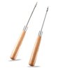 Zxiixz 2 PCS Awl, Leather Sewing Awl with Wood Handle, Hollow, Speedy Stitcher Sewing Awl for DIY Leather Sewing & Stitching