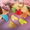 Sherr 16 Pcs Gua Sha Facial Tools, Guasha Tool for Face Gua Sha Stone Face Sculpting Tool Guasha Tool Facial Massage Tools Face Massager for Body Spa Acupuncture Relieve Muscle Tensions Puffiness