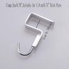 Hdtyyln 2 Pack Student Desk Space Aluminium Alloy Nail-Free Hook Office Bag Hook Clothes Hook (2cm/0.78",Suitable for 1.9 cm/0.74" Thick Plate)