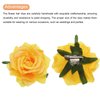 MECCANIXITY 30 Pcs Rose Flower Hair Clips 4 Inch Flower Hair Pins Flower Brooch for Women Hair Accessories Yellow
