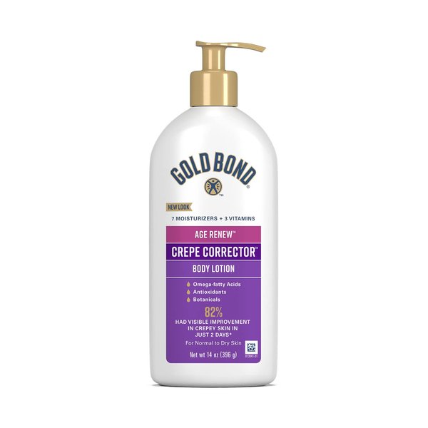 Gold Bond Age Renew Crepe Corrector Body Lotion, Replenishing & Smoothing Formula, 14 oz., Packaging may vary