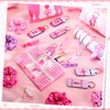 Clysee 60 Pcs Ballerina Party Favors Include Ballet Makeup Bags Adjustable Bracelets Hair Ties Ballet Keychains Elastic Scrunchies Ballerina Party Supplies for Dancers