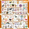 Goat Temporary Tattoos 8 Sheets 80 PCS Farm Goat Party Decorations Supplies Favors Animals Theme Birthday Cute Stickers Christmas Gifts for Boys Girls Class School Prizes Carnival