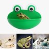 Pensino Frog Habitat Frog Dish Holder with Suction Cups, Cute Frog Terrarium Decor Fish Tank Decoration for Tree Frog Toad Tadpole (1 Pack)