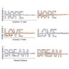 6 Pieces Word Letter Hair Clips Rhinestones Hair Barrettes Crystal Bobby Pins for Women Hair Accessories