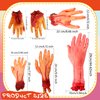 Haconba 6 Pieces Halloween Body Parts Fake Severed Hands Scary Broken Hands Prop for Prank Halloween Haunted House Escape Room Party Decorations, 6 Styles