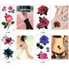 Glaryyears Flower Realistic Temporary Tattoos, Small Tiny Fake Rose Tattoo Stickers, 25 Pack for Women Girls Adults Makeup on Body Face Hand Finger Arm Neck Wrist, Sexy Party Supplies Favors