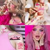 108+ PCS Groovy Pink Temporary Tattoos For Kids Girls Women, Pink Birthday Party Favor Supplies, Y2k Metallic Iridescent Flash Cartoon Fake Tattoo Sticker Children Stocking Fillers Goodie Bags Stuffer