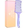 Hair Brush, Curved Vented Detangling Hair Brushes for Women Men Wet or Dry Hair,Faster Blow Drying Styling Professional Paddle Vent detangler brush for Curly Thick Wavy Thin Fine Long Short Hair