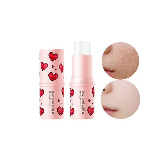 Invisible Pore Stick - Pore Eraser Waterproof Face Primer Makeup Base Oil-control Smooth Fine Lines Isolation Makeup Primer Pore Invisible Cream (1 Pack) White