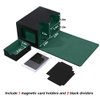 Venssu MTG Deck Box for Commander Display with dice tray,Card Deck Box Fits 160 Double Sleeved /200 Single Sleeved trading Cards, Deck Box TCG with 2 Dividers and 1 magnetic card holder (Black＆Green)