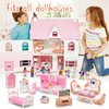 HAPGFS Doll House Mini Furniture 45 Pcs Dollhouse Furniture Set Accessories Pretend Play Bedroom Living Room Bathroom Kitchen for Kids Birthday and Christmas Mixed Color