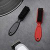 12 Pieces Barber Blade Cleaning Brush Clipper Cleaning Nylon Brush Clipper Cleaner Brush Barber Styling Brush Tool for Men (Black, Red)