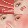 REWLKP Velvet Liquid Blush, Liquid Blush for Cheeks, Soft Cream Face Blusher Stick, Natural Long-Wearing Skin Tint Blush Makeup - Orange red