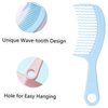2 Pcs Wet Comb Detangling Hair Comb, Wave Tooth Design Wet Hair Comb for Wet Hair, No Pulling or Tugging, Prevents Snagging & Breakage, Bule or Pink