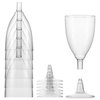 JoyServe Bulk 7 oz Plastic Disposable Wine Glasses - (Pack of 24) Clear BPA-Free Plastic Wine Glasses with Stem and Party Drinking Glass Cups for Parties, Weddings, Toasts, Food Samples, Catering