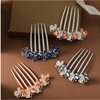 Xerling Rhinestone Hair Comb Wedding Hair Accessories for Brides Butterfly Crystal Hair Side Comb Bridal Hair Piece Decorative Wedding Hair Jewelry (Champagne B)