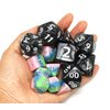 Dice- DND Dice Set 25mm RPG Dice for Dungeons and Dragons D&D Pathfinder MTG Role Playing Dice Giant Black Polyhedral Dice with Dice Bag