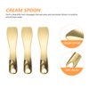 3pcs Makeup Spatula Small Alloy Face Cream Spoon Reusable Mask Scoop Beauty Tools for Facial Cosmetic, Face Mask (Golden)