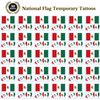 Mexico Flag Tattoos, 30 Sheets Mexico Flag Temporary Face Tattoos Stickers, 90 Pcs Waterproof Sweat National Flag Removable Fake Tattoos