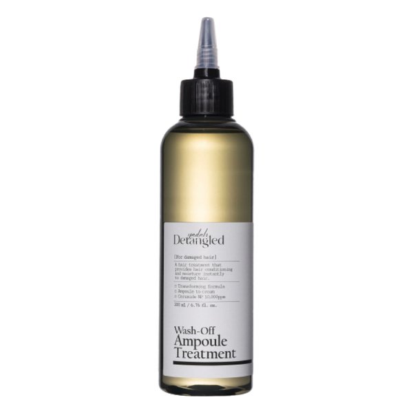 YADAH Detangled Wash-Off Ampoule Treatment 6.76 fl oz | Deep Repair & Nourishment with Ceramide NP, Hyaluronic Acid, Avocado Oil | Smooths, Moisturizes, Restores Shine for Damaged, Dry, Frizzy Hair