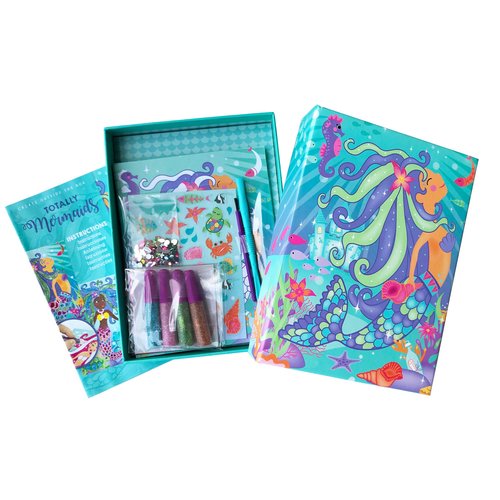 BOX CANDIY Totally Mermaids Glitter and Foil Art Set in Keepsake Box to Make and Display