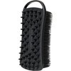 Blackwood For Men Double Duty Beard & Body Scrubber - Dual-Sided Men's Shower Tool - Handheld Body Wash Brush with Long Soft Silicone Bristles for Deep Cleaning - Short Exfoliating Tips for Beard Care