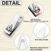 100 Pieces Nail Clippers Flat Toenail Clippers Stainless Steel Toenail Clippers Manicure Pedicure Sturdy Trimmer Set for Men and Women