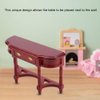 1 12 Scale Dollhouse Furniture, Miniature Dollhouse Furniture, Wooden Doll House Accessories And Furniture 1:12 Scale Dollhouse Half-Round Table Model for Children Home Adults Daughters