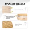 MacaRio Bamboo Steamer Basket Set 10 inch Steamer for Cooking, with Side Handles Chopsticks Ceramic Sauce Dishes Paper Liners, for Dim Sum Dumplings Buns Seafoods Rice Asian Foods