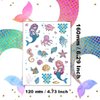 Ooopsiun Mermaid Temporary Tattoos for Girls - 100 Tattoos Mermaid Birthday Party Decorations Supplies Favors for Kids Girls