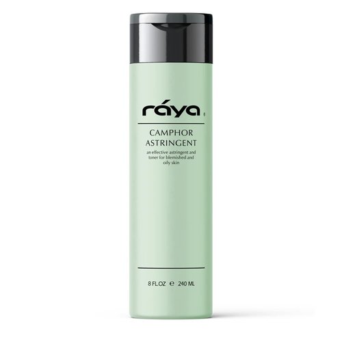 RAYA Camphor Astringent (204) - Facial Toner for Oily and Break-Out Skin, Dries Up Blemishes and Controls Excessive Oiliness, Made with Camphor and Eucalyptus, Skin Essence for Acne Prone Skin, 6 oz