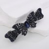 Kercisbeauty Bow Tie Blue Crystal Beads Hair Barrettes Rhinestones Beads Vintage Hair Clasp Thin Hair Jewelry (Butterfly)