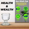 Glass Eye Wash Cup - Effective Eye Rinse and Cleansing – Eco-Friendly Non-Reactive Safe and Comfortable (Set of 2)