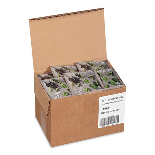Bigelow steep Cafe Organic Black Tea, English Breakfast, 50 Bags/Carton