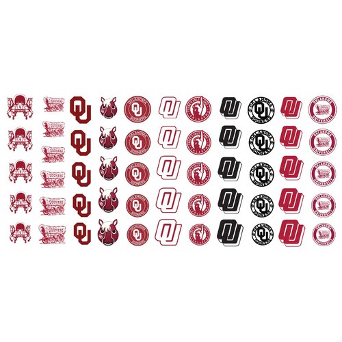 Sports Team for Oklahoma , OK College Waterslide Nail Art Decals - Salon Quality!